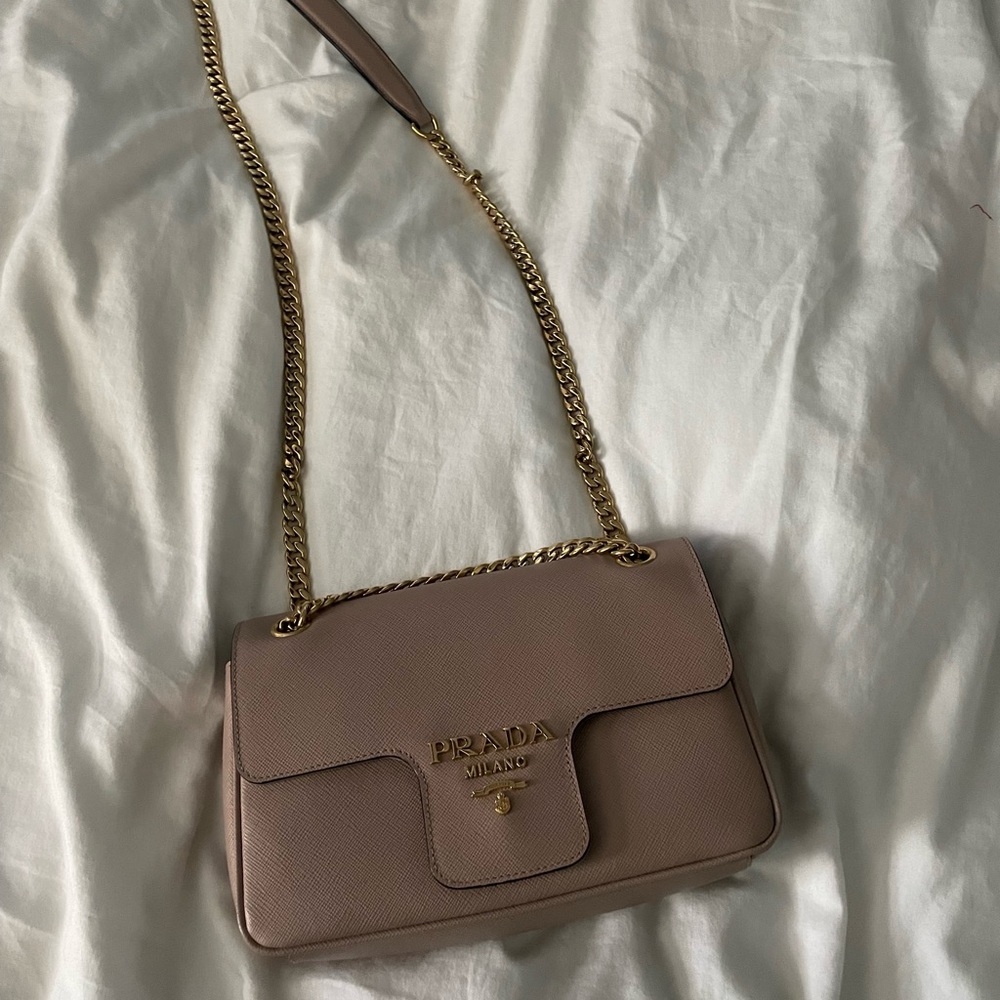 Prada nude crossbody bag like new !